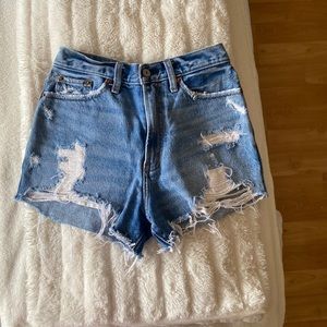 Abercrombie high waisted jean shorts